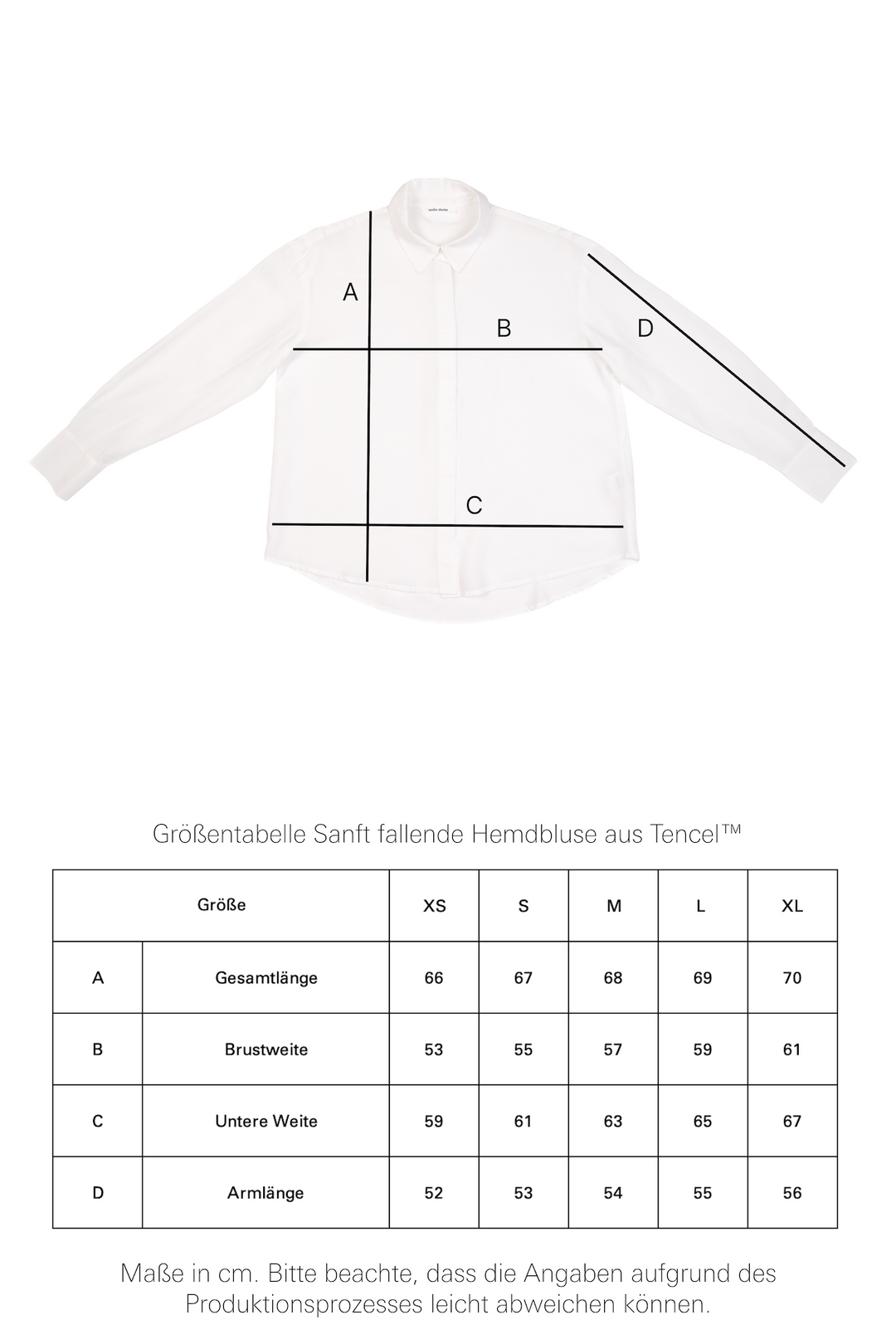 Gently draping shirt blouse made of Tencel™