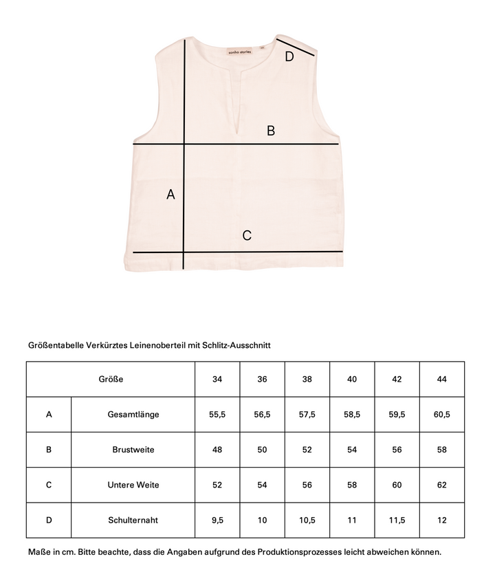 2ND-CHANCE 🫶🏼 Verkürztes Leinenoberteil mit Schlitz-Ausschnitt