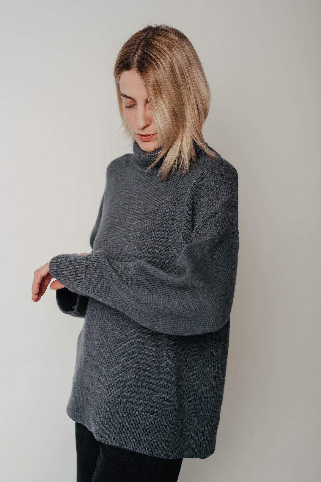 2ND-CHANCE I Rollkragenpullover aus Wolle (Merino) mit Oversized-Passform